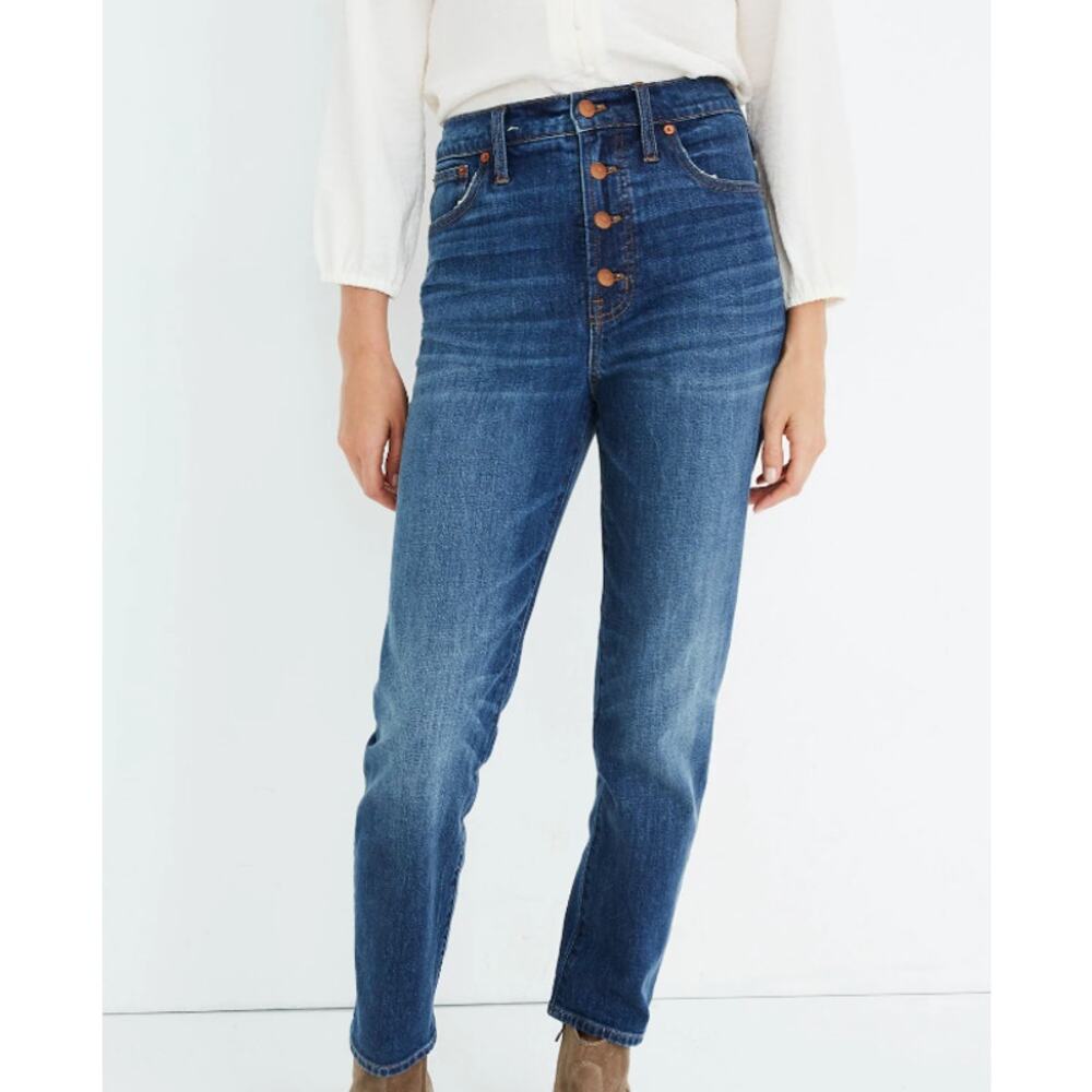 Madewell Button Up Perfect Vintage Crop Jeans Barnsdale Wash - Picture 3 of 10